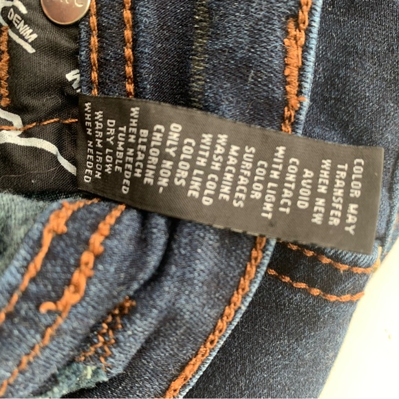 INC Women's Size 8 Dark Wash Mid Rise Regular Fit Crop Denim Skinny Jeans - Picture 13 of 16